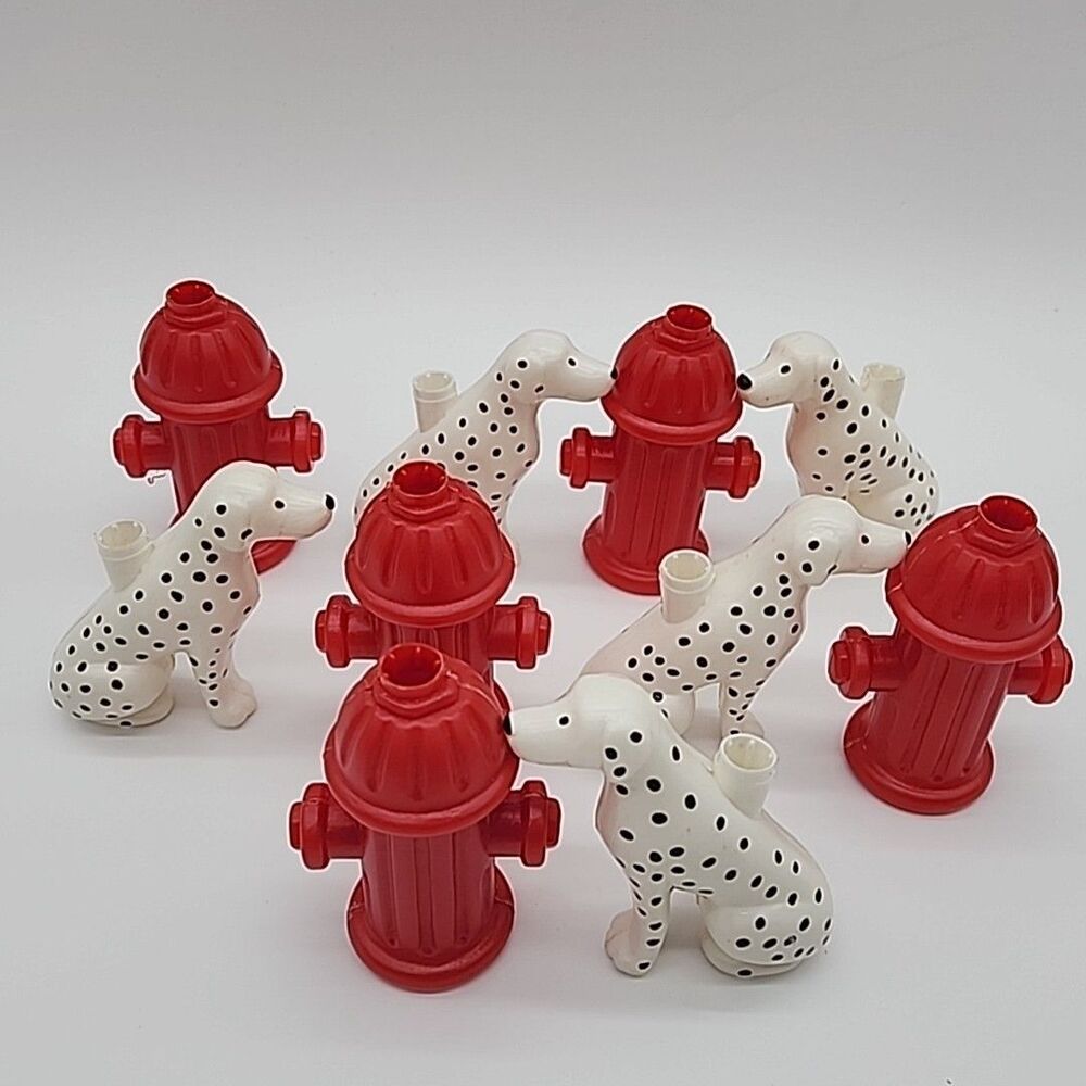 Primal Lite Hot Spots Dalmatian Dogs Fire Hydrants Blow Mold String Lights *READ